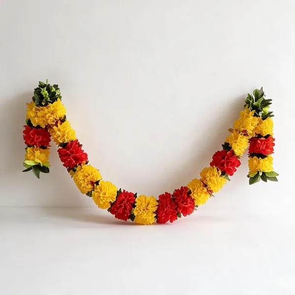 Handcrafted_Artificial_Marigold_Flower_Toran_For_Main_Door_Decoration_Traditional_Yellow_Orange_Floral_Garland