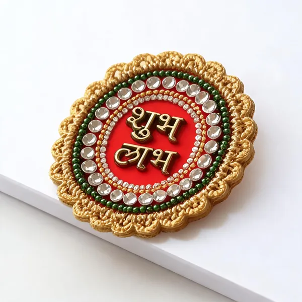 Multi_Purpose_Shubh_Labh_Patch_Round_Pack_Of_10Pair