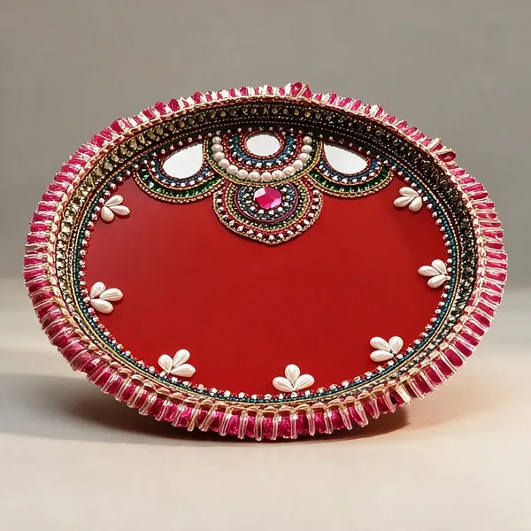 Handcrafted_Stainless_Steel_Puja_Thali_With_Stone_Work_Decoration_25Cm