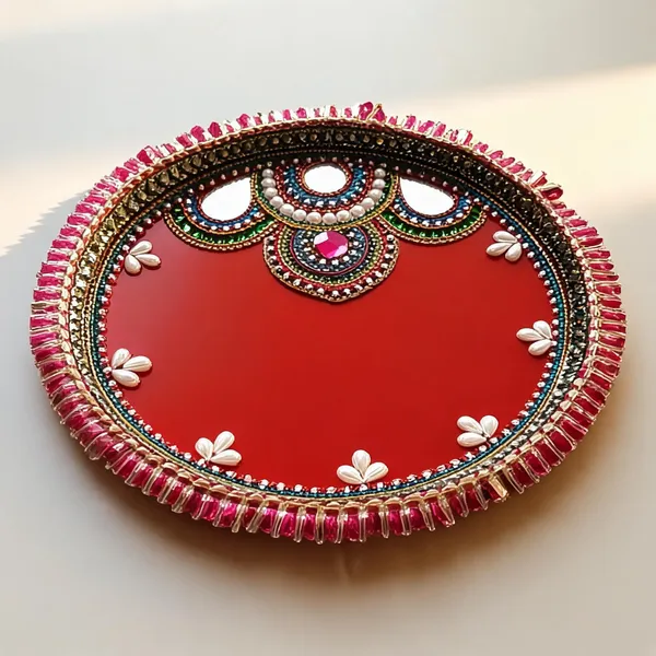 Handcrafted_Stainless_Steel_Puja_Thali_With_Stone_Work_Decoration_25Cm