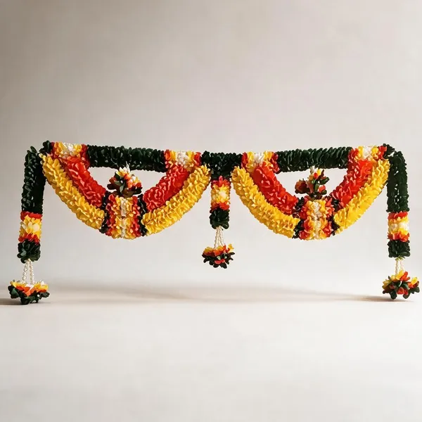 Premium_Fabric_Green_Yellow_Orange_White_Door_Toran_100Cm