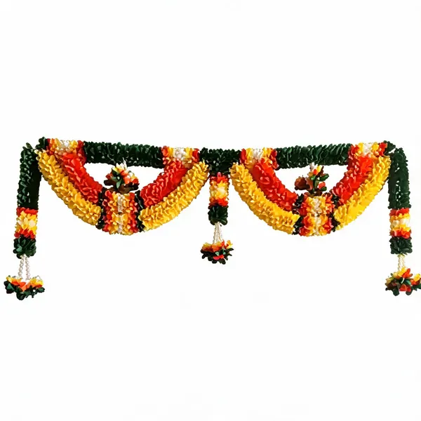 Premium_Fabric_Green_Yellow_Orange_White_Door_Toran_100Cm