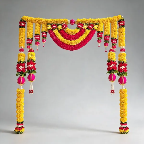 Royal_Haldi_Yellow_With_Rani_Pink_Toran_Set_105Cm