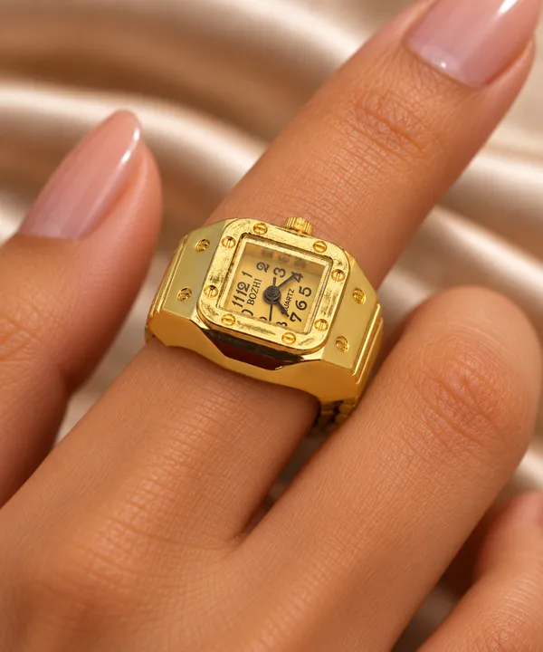 Gold_Tone_Square_Dial_Ring_Watch_for_Women