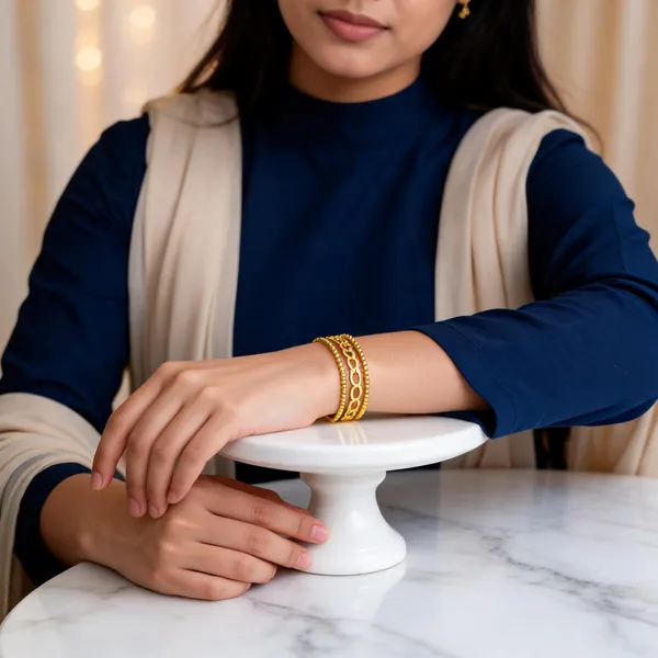 Gold-Tone_Chain_Design_Cuff_Bracelet_for_Women