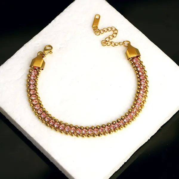 Gold_Tone_Pink_Stone_Bracelet_for_Women