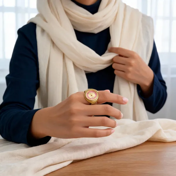 Gold_Tone_Quartz_Ring_Watch_for_Women