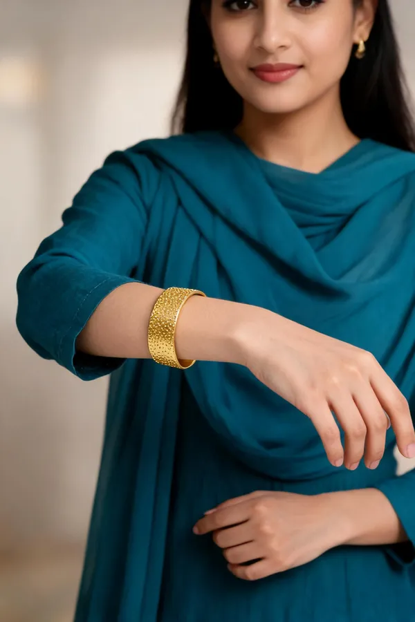 Gold_Tone_Textured_Cuff_Bracelet_for_Women
