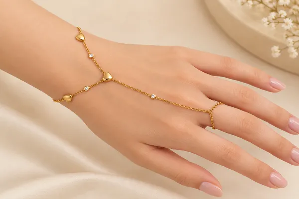 Gold_Tone_Heart_Charm_Hand_Chain_Bracelet_Ring_for_Women
