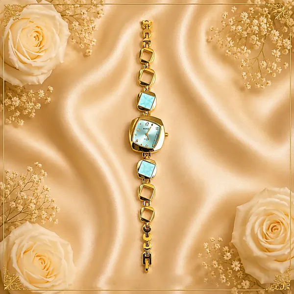 Gold_Tone_Square_Dial_Bracelet_Watch_for_Women