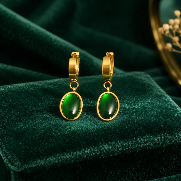 Green_Oval_Stone_Drop_Earrings_for_Women
