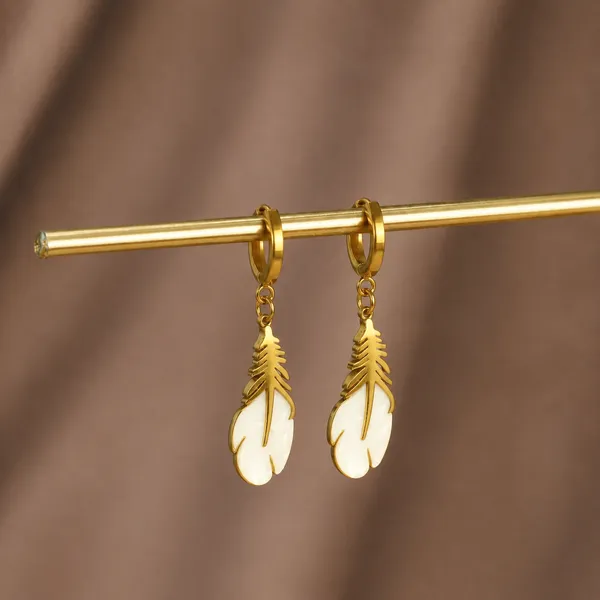 Gold_Tone_Feather_Drop_Earrings_for_Women
