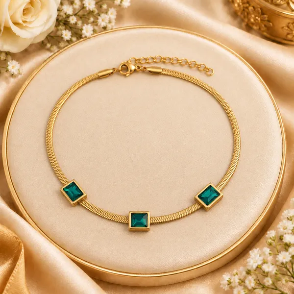 Gold_Tone_Green_Stone_Geometric_Bracelet_for_Women