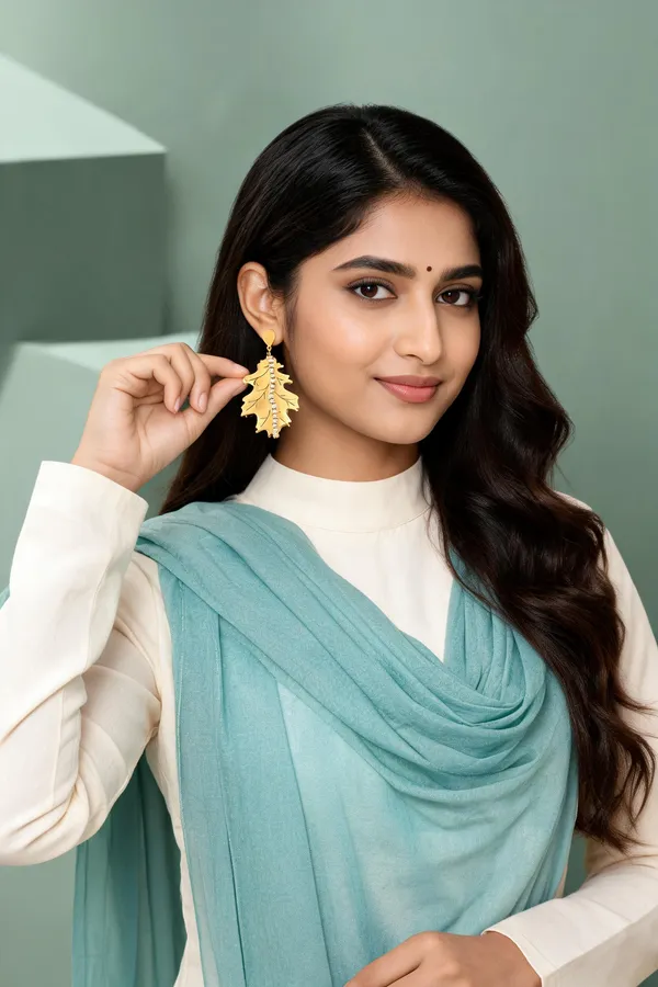 Gold_Tone_Leaf_Drop_Earrings_for_Women