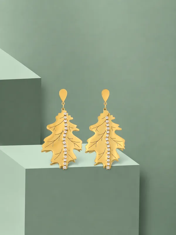 Gold_Tone_Leaf_Drop_Earrings_for_Women