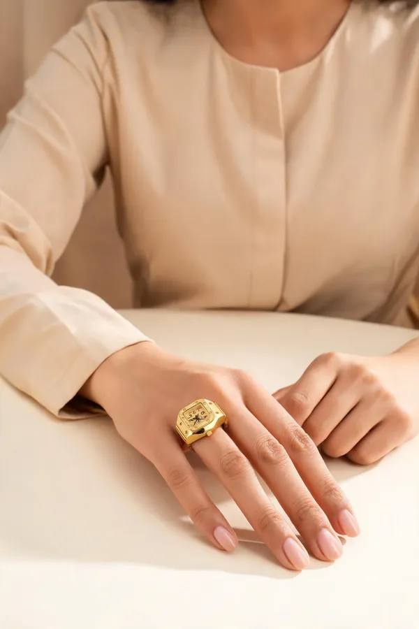 Gold_Tone_Square_Dial_Ring_Watch_for_Women