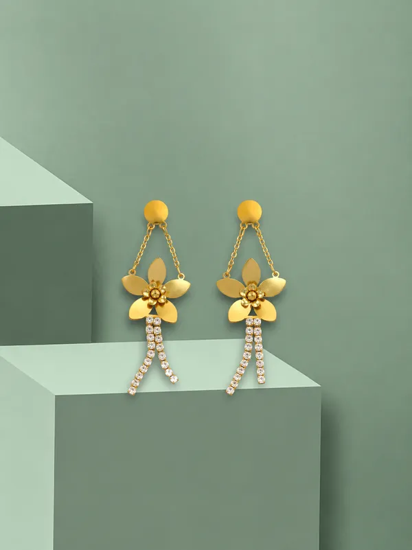 Gold_Tone_Floral_Rhinestone_Drop_Earrings_for_Women