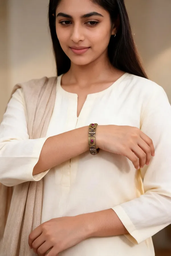 Gold_Tone_Oxidised_Stone_Studded_Bangle_for_Women_Set_Of_2