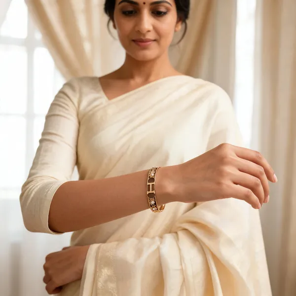 Gold-Tone_Designer_Bangle_for_Women