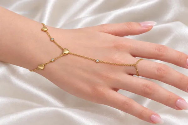 Gold_Tone_Heart_Charm_Hand_Chain_Bracelet_Ring_for_Women