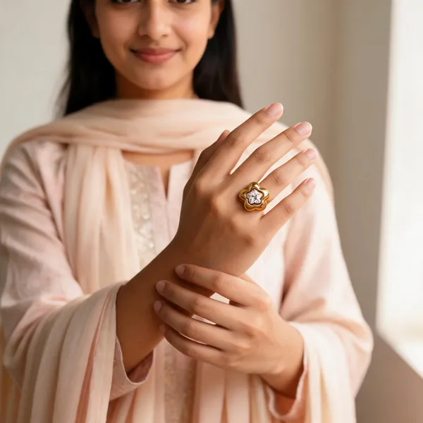 Gold_Tone_Flower_Shaped_Crystal_Ring_for_Women