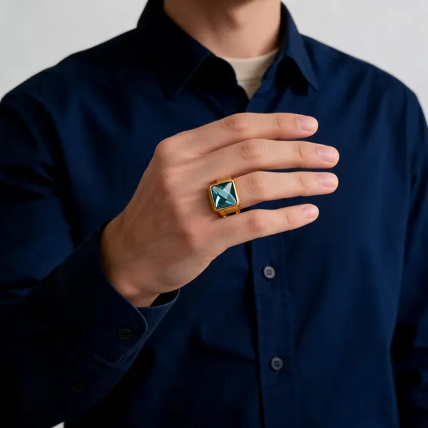 Gold_Tone_Square_Blue_Stone_Ring