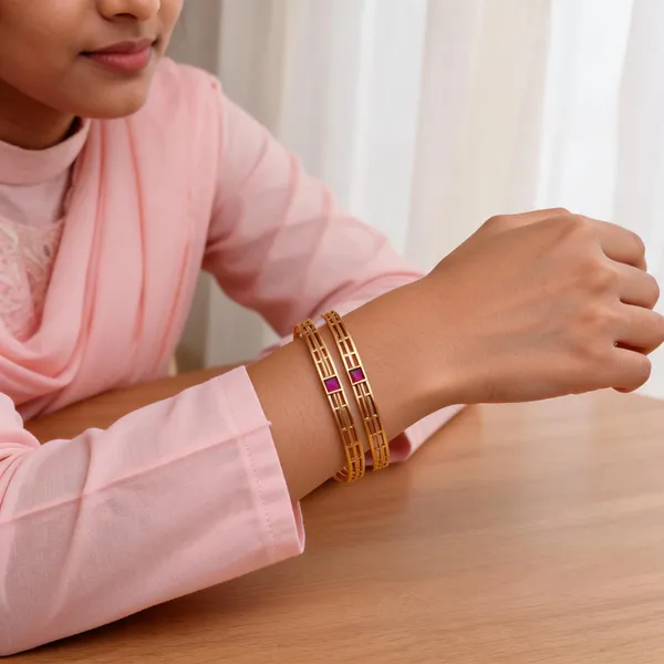 Gold_Tone_Geometric_Bangles_for_Women_Set_Of_2