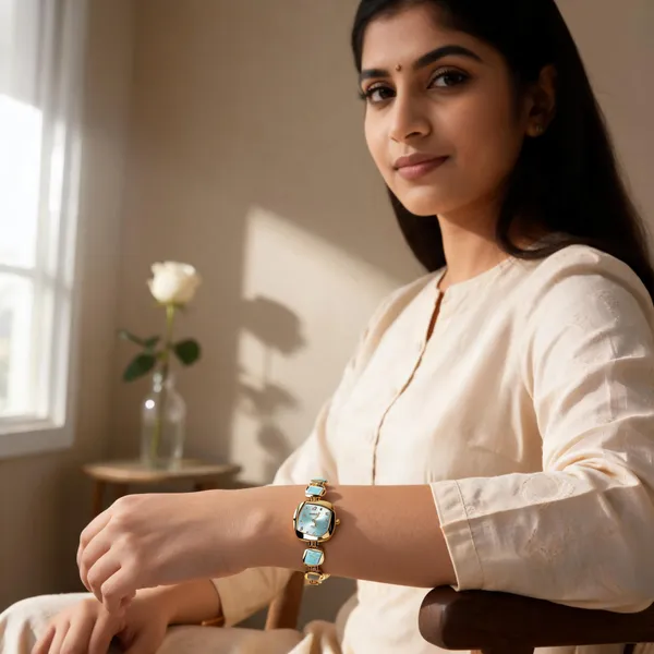 Gold_Tone_Square_Dial_Bracelet_Watch_for_Women
