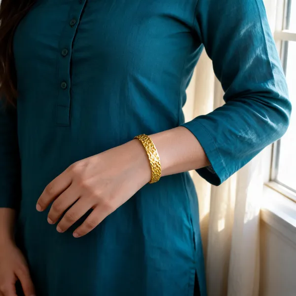 Gold-Tone_Textured_Open_Cuff_Bracelet_for_Women