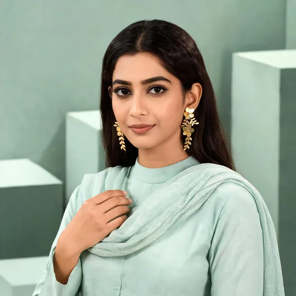Gold_Tone_Floral_Drop_Earrings_for_Women