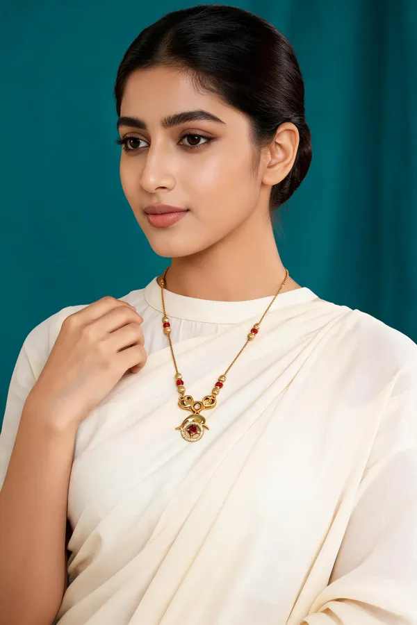 Gold-Tone_Traditional_Pendant_Necklace_for_Women