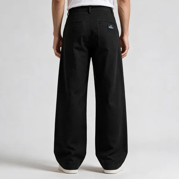 Black_Canvas_Baggy_Fit_Pants_For_Men
