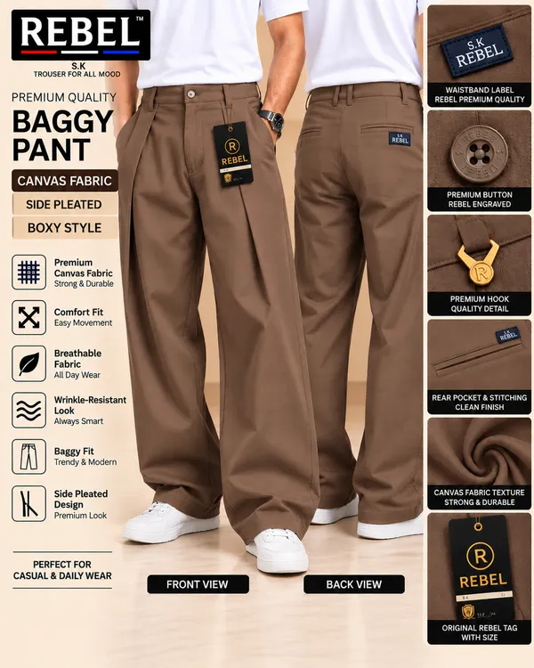 Brown_Canvas_Baggy_Fit_Pants_For_Men