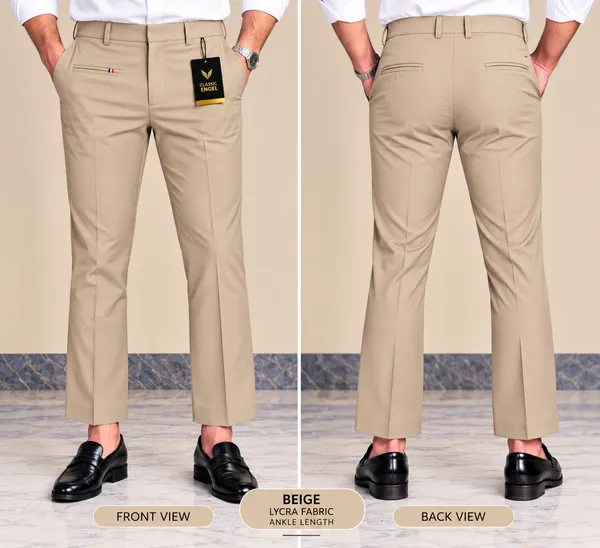Beige_Lycra_Slim_Fit_Ankle_Length_Trousers_For_Men