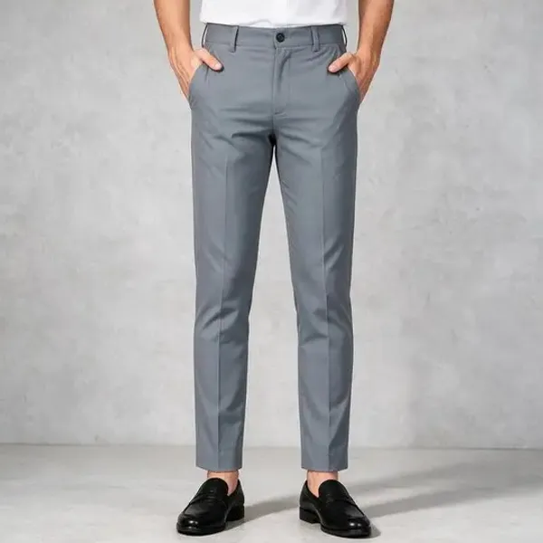 Grey_Lycra_Pencil_Fit_Formal_Trousers_For_Men