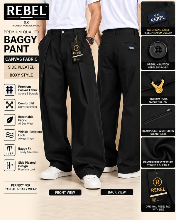 Black_Canvas_Baggy_Fit_Pants_For_Men
