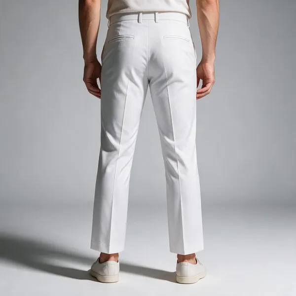 White_Slim_Fit_Ankle_Length_Trousers_For_Men