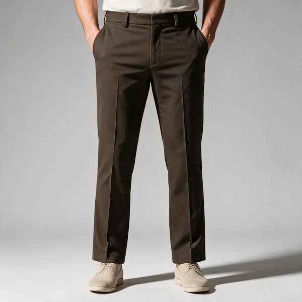 Dark_Brown_Lycra_Slim_Fit_Trousers_For_Men