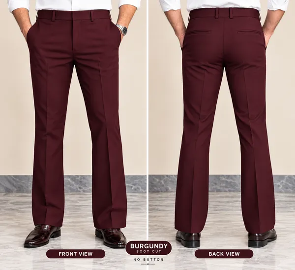 Burgundy_Bootcut_Formal_Trousers_For_Men