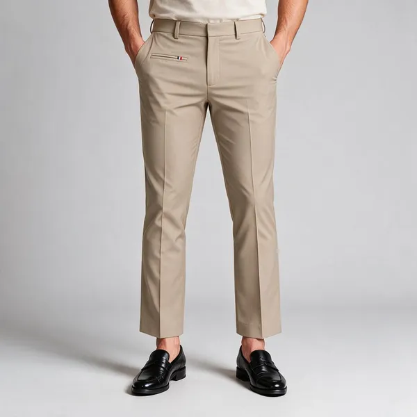 Beige_Lycra_Slim_Fit_Ankle_Length_Trousers_For_Men