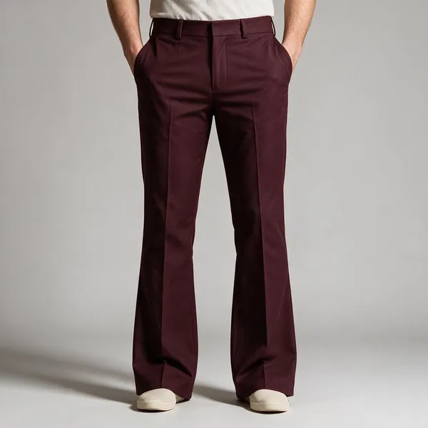 Burgundy_Bootcut_Formal_Trousers_For_Men