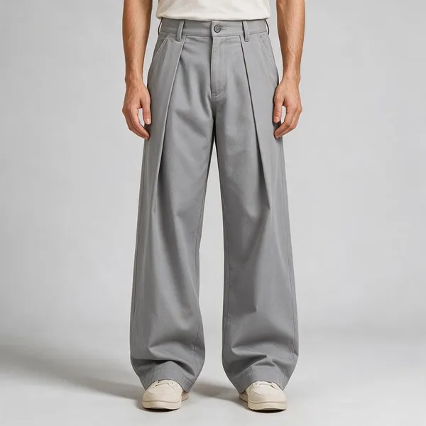 Grey_Canvas_Baggy_Fit_Pants_For_Men