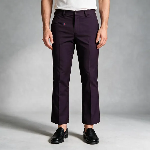 Dark_Purple_Lycra_Slim_Fit_Ankle_Length_Trousers_For_Men