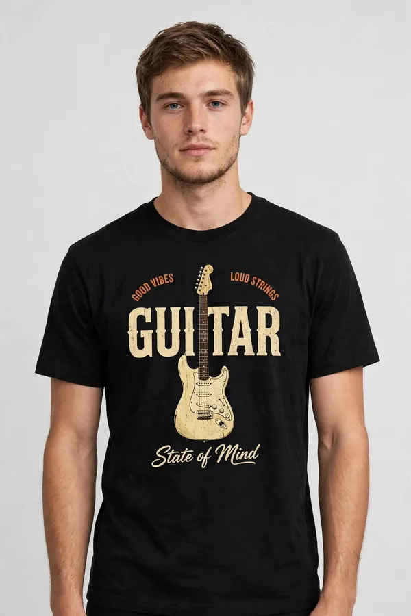 Pineberry_Guitar_Half_Sleeve_Tee
