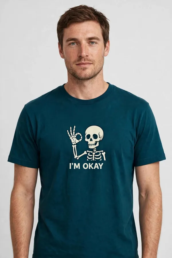 Pineberry_I'm_Okay_Half_Sleeve_Tee