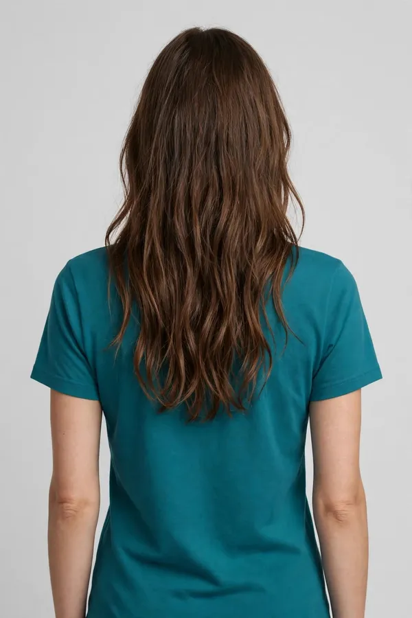 Women_Teal_Solid_T-Shirt