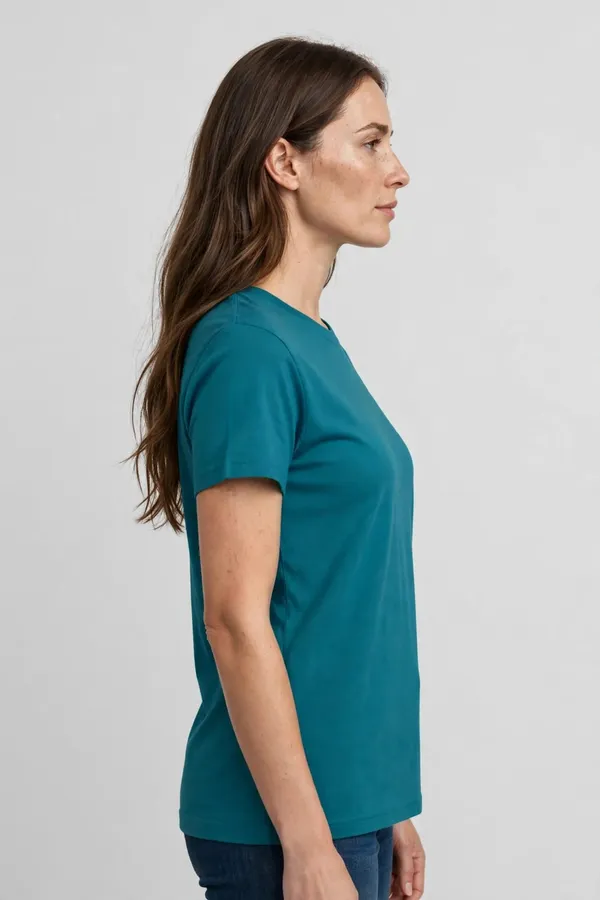 Women_Teal_Solid_T-Shirt