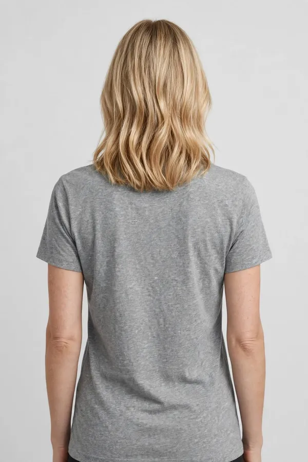 Women_Grey_Melange_Solid_T-Shirt