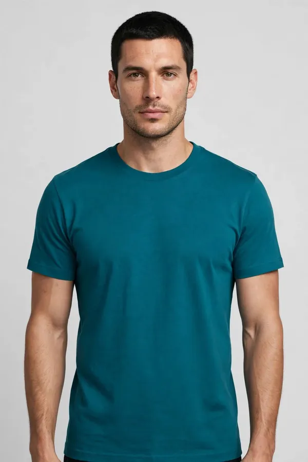 Men_Teal_Solid_T-Shirt