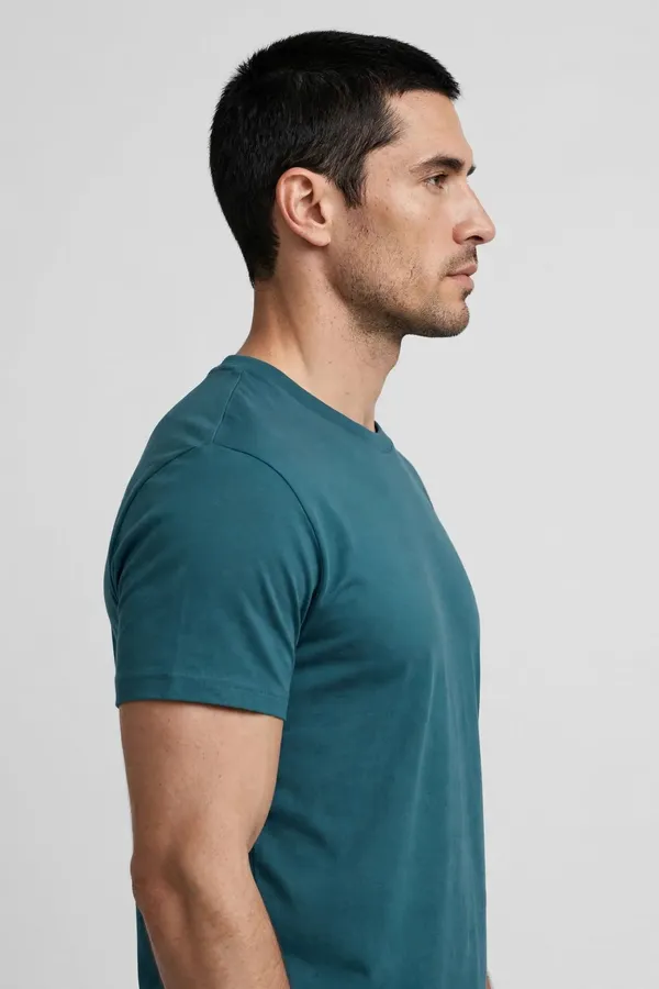 Men_Teal_Solid_T-Shirt